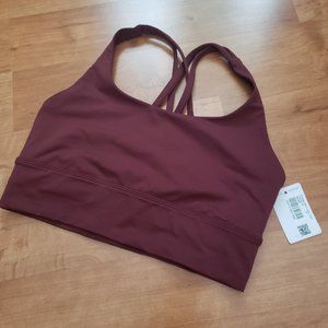 Lululemon Energy Bra Long Line Red Merlot 6